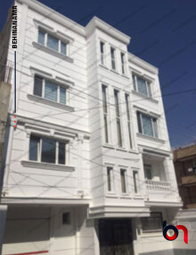 نمای بیرونی ساختمان پیش ساخته در ماکو