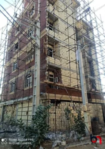 نمای ترکیبی آجر و ابزار سبک
