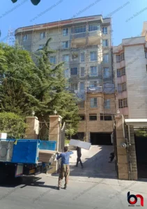 بازسازی نمای مجتمع با ابزار پیش ساخته در تهران 3