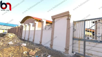 اجرای نمای سوله کارخانه درشهرک شکوهیه قم 5