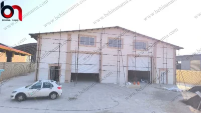 اجرای نمای سوله کارخانه درشهرک شکوهیه قم 4