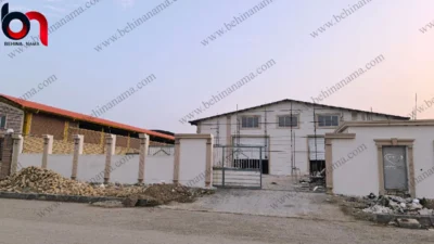 اجرای نمای سوله کارخانه درشهرک شکوهیه قم 2