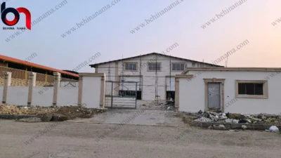 اجرای نمای سوله کارخانه درشهرک شکوهیه قم 