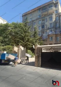 بازسازی نمای مجتمع با ابزار پیش ساخته در تهران 4