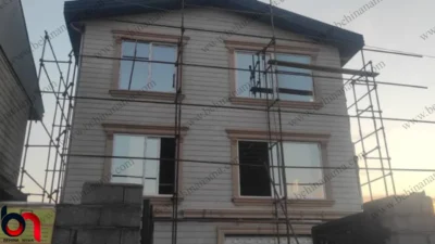 نمای سبک ویلا با سازه lsf در شلمان گیلان 3