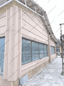اجرای نمای سوله با ابزار پیش ساخته در جزیره لاوان