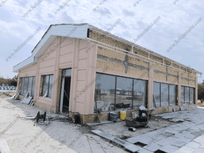اجرای نمای سوله با ابزار پیش ساخته در جزیره لاوان
