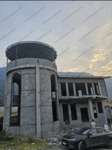 نمای ویلای دوبلکس کلاسیک ساده پلی استایرن در نوشهر