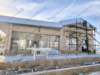 اجرای نمای سوله با ابزار پیش ساخته در جزیره لاوان 