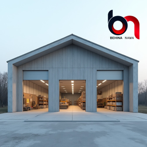 طراحی نمای سوله صنعتی