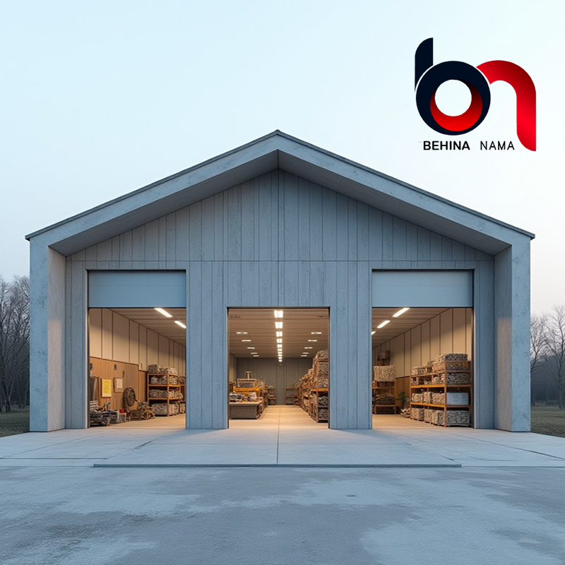 طراحی نمای سوله صنعتی