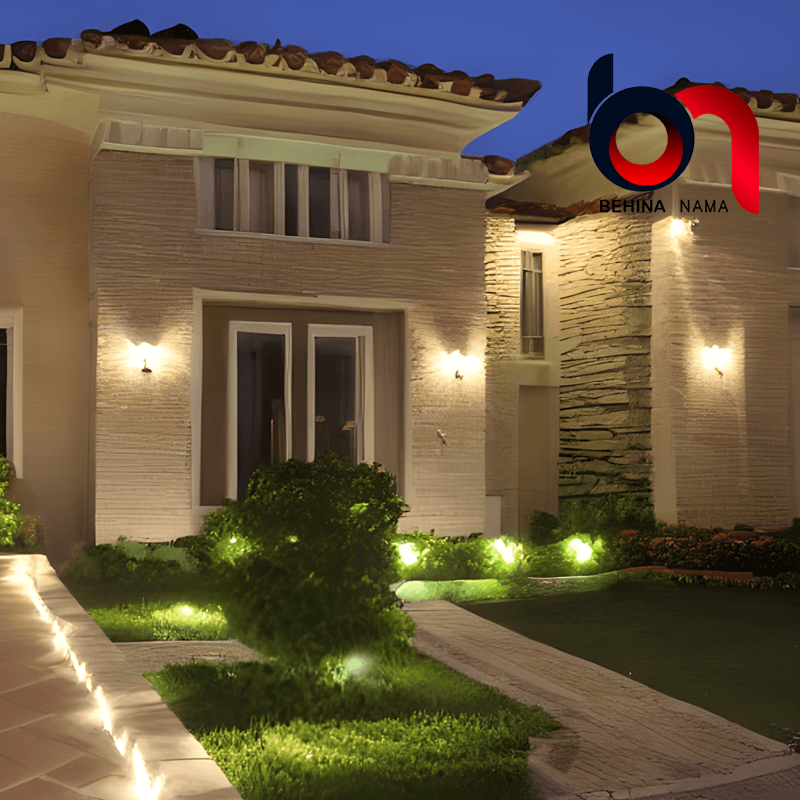 نورپردازی نمای ویلا