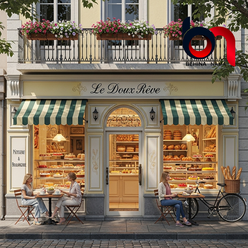 طراحی نمای قنادی ( شیرینی فروشی )