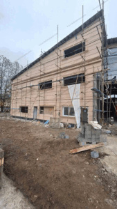 نمای سوله با ابزار پلی استایرن در شهرک صنعتی لاکان رشت