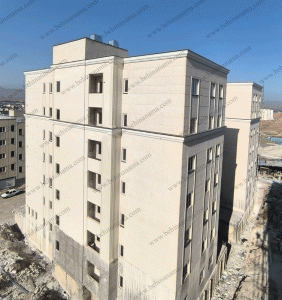 نمای کلاسیک پیش ساخته آپارتمان مسکن ملی در زنجان