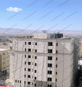 نمای کلاسیک پیش ساخته آپارتمان مسکن ملی در زنجان